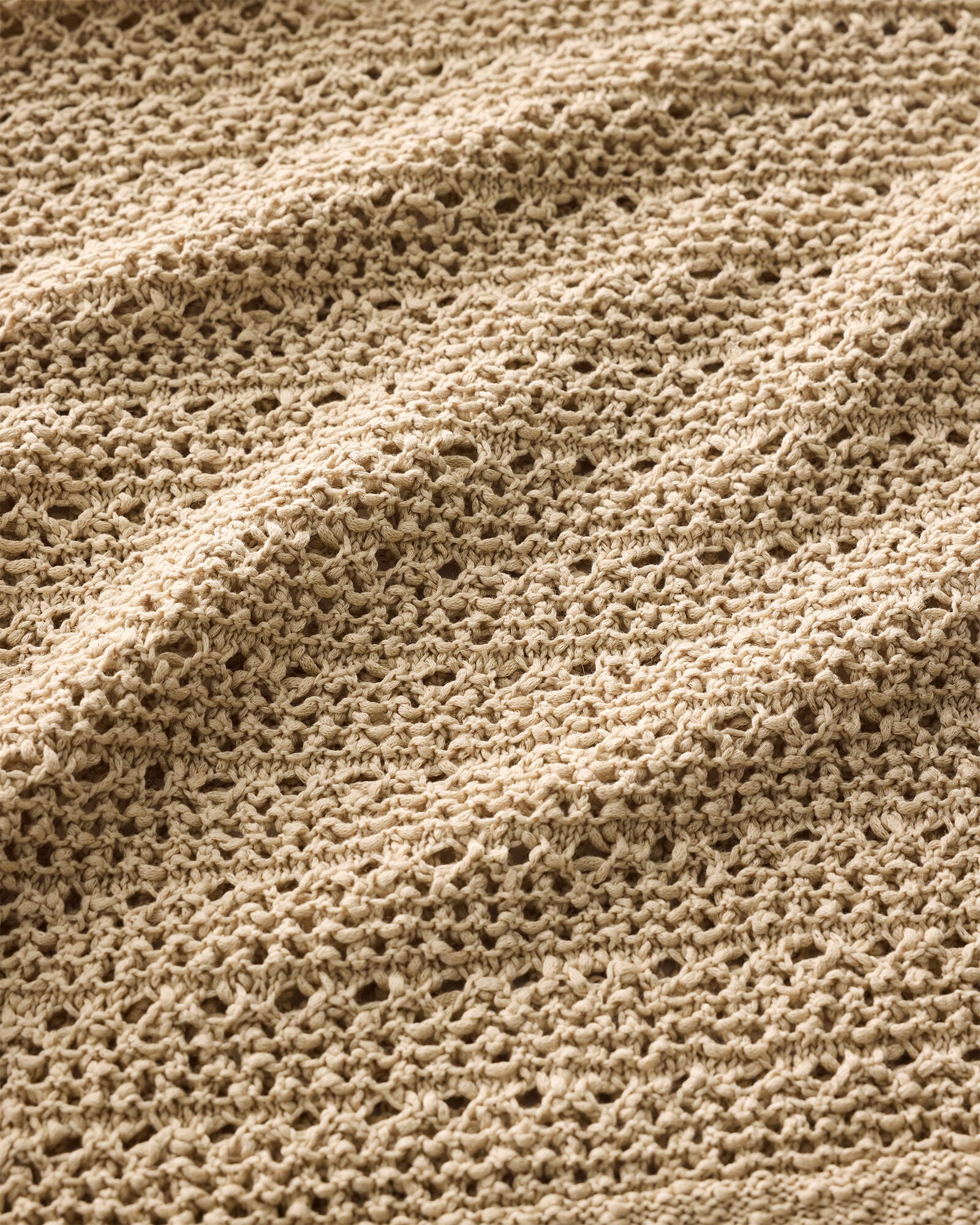 Textured Cotton V-Neck Sweater
