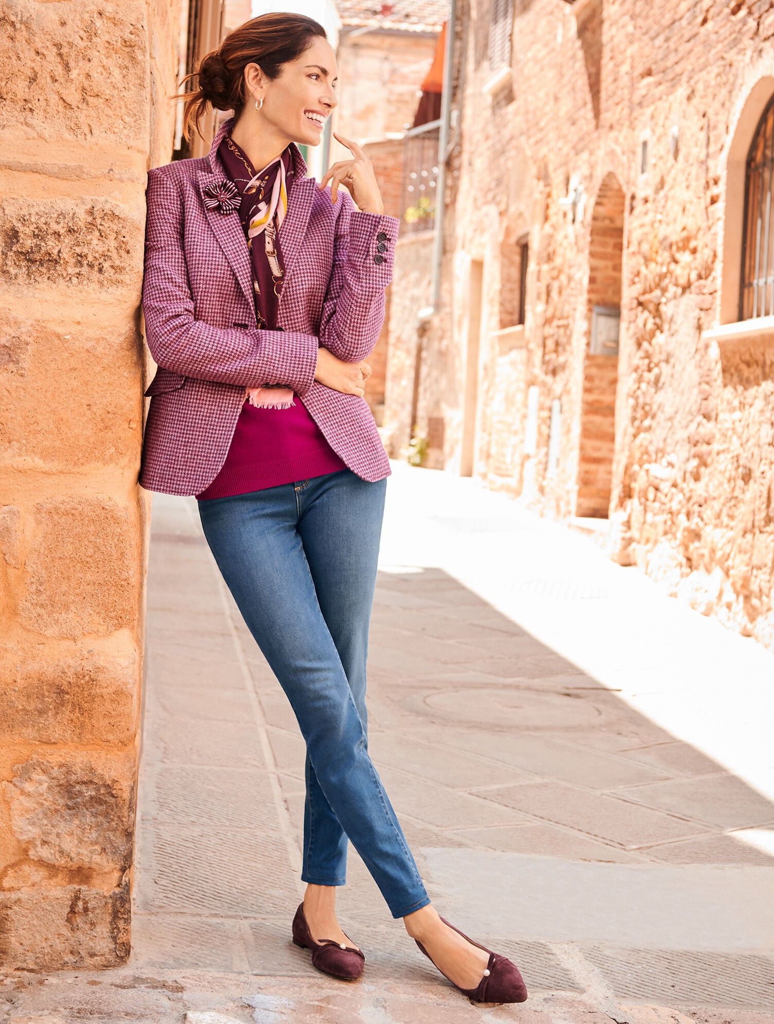 Shetland Wool Blazer - Houndstooth