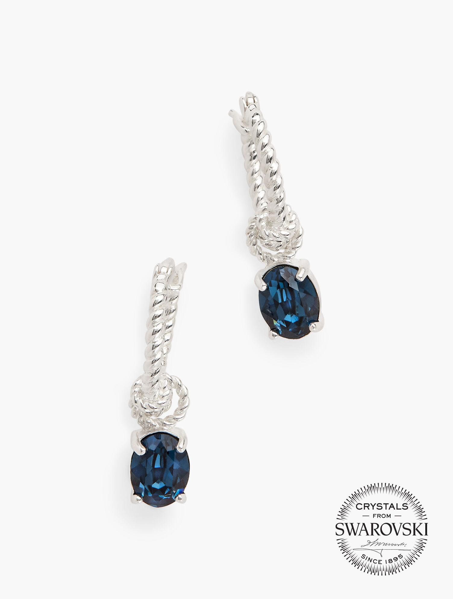 Swarovski&reg; Hoop &amp; Crystal Earrings