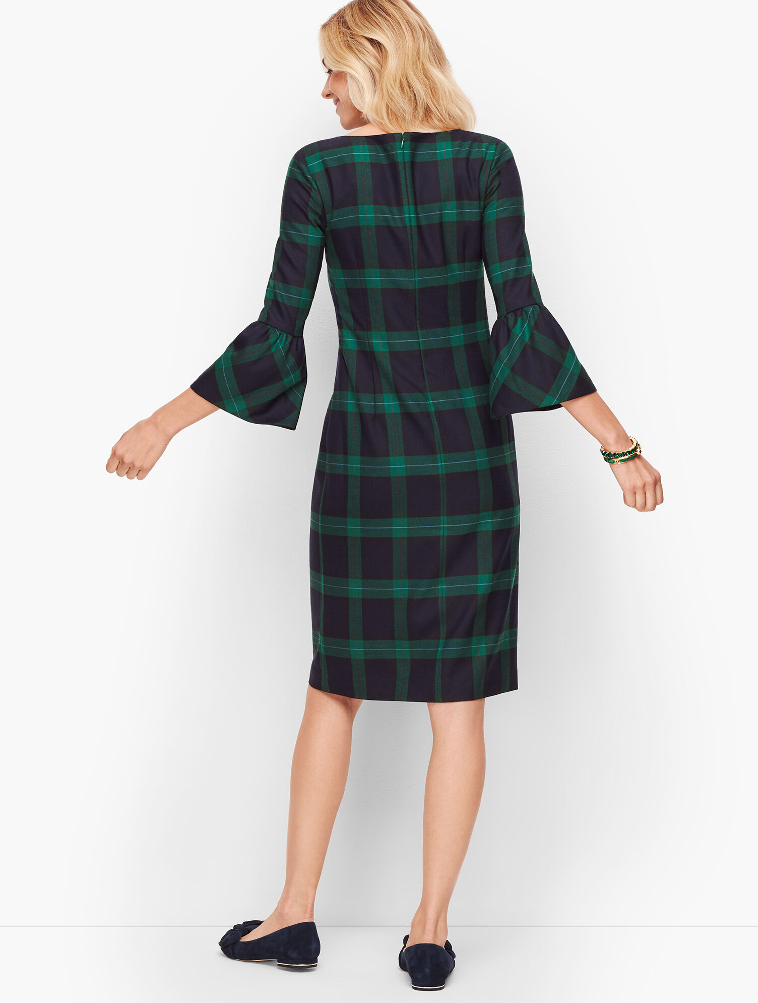 Black Watch Plaid Shift Dress