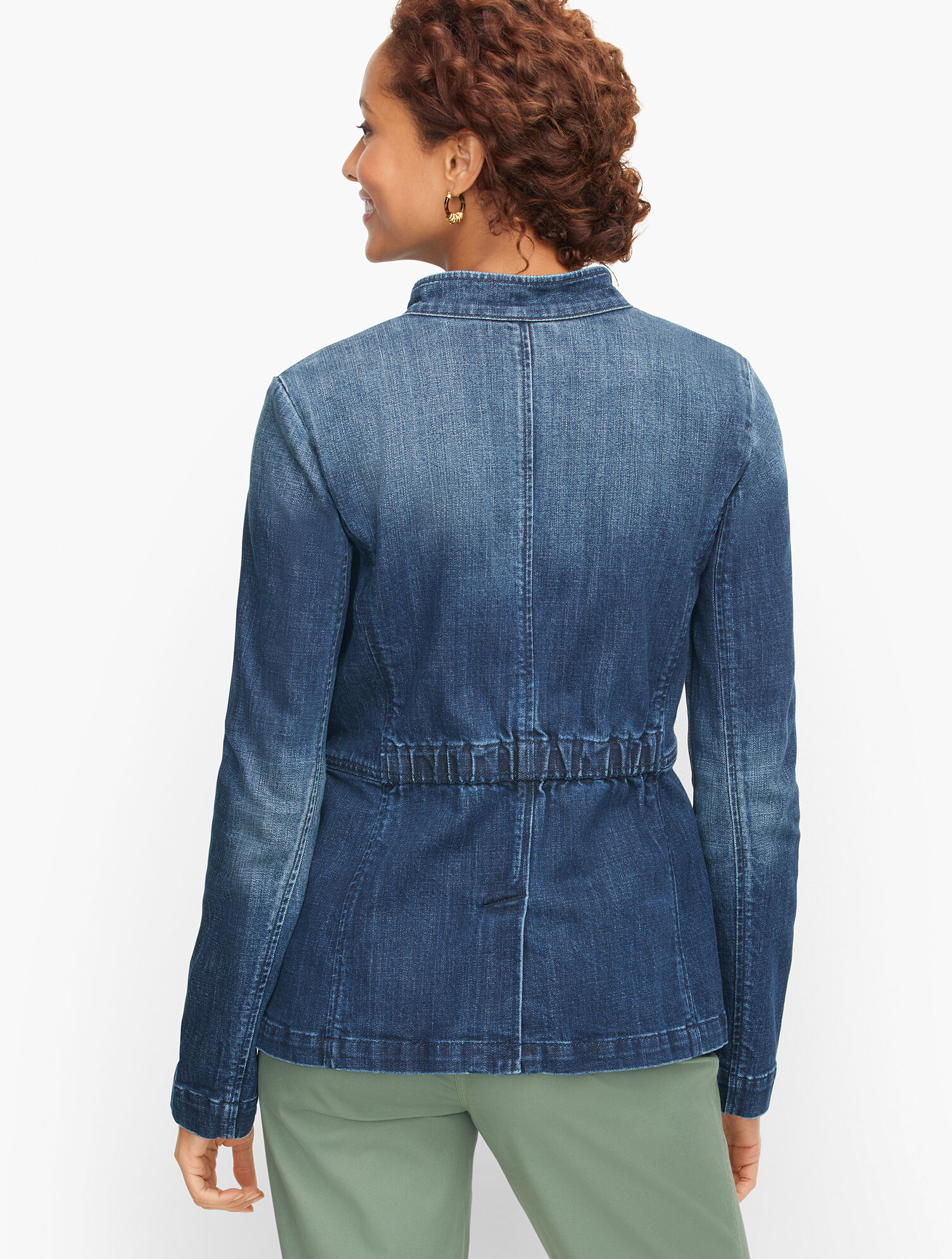 Band Collar Jean Jacket Julia Wash Talbots
