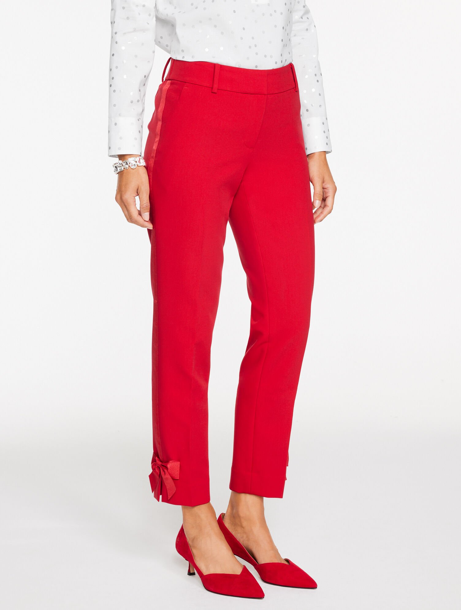 Talbots Hampshire Lightweight Double Cloth Straight Ankle Pants