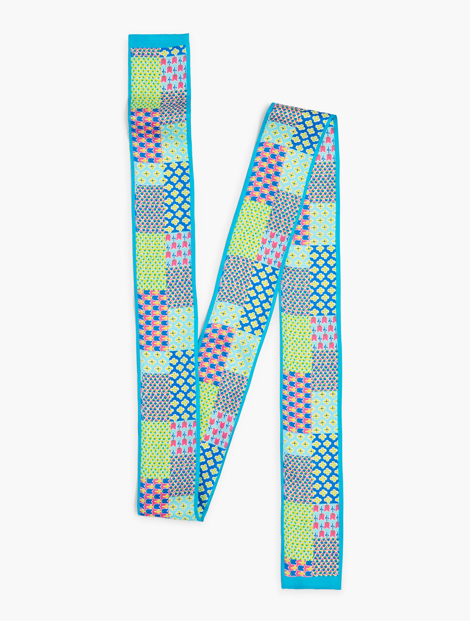 Island Patchwork Silk Sash Scarf