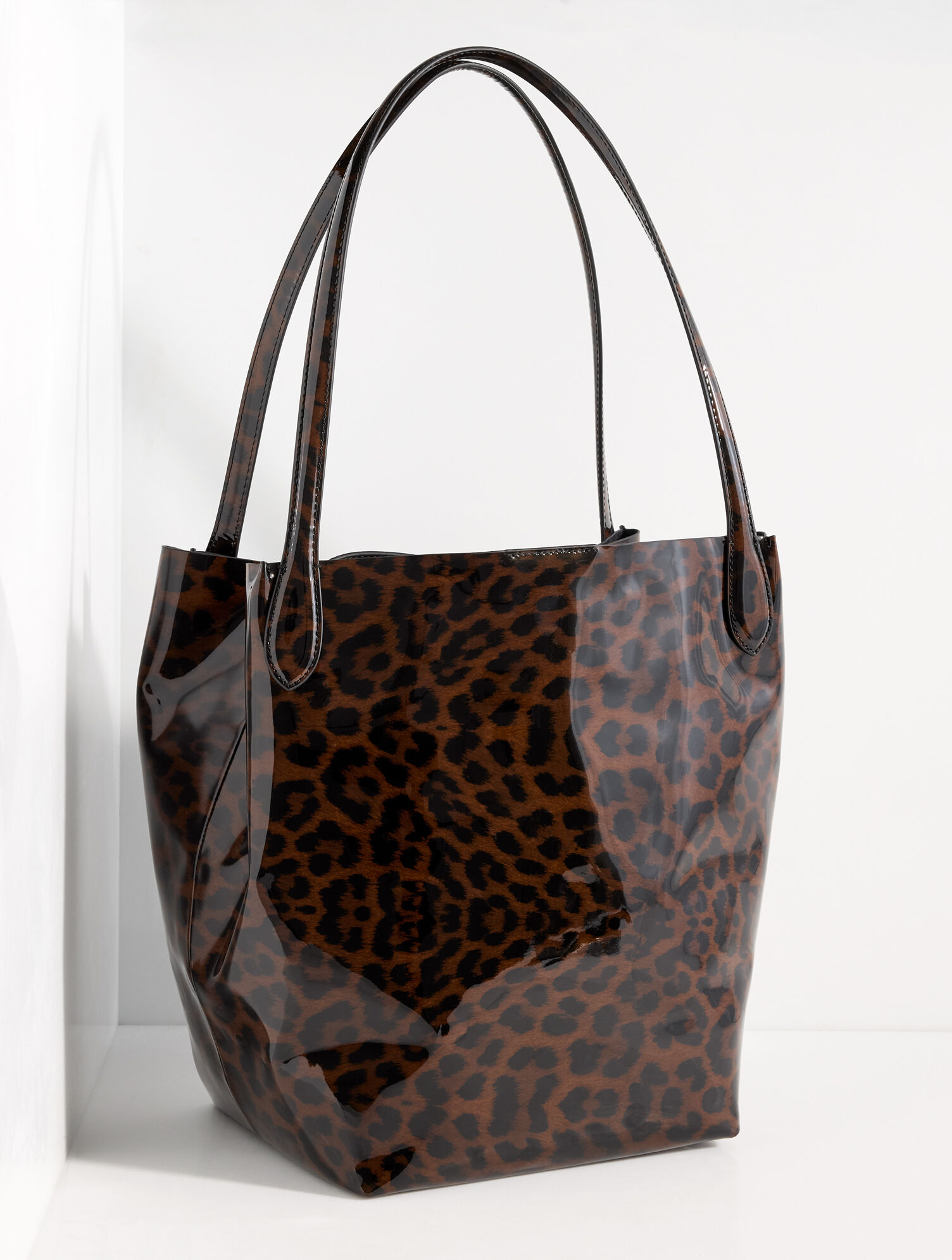 Linden Leopard Patent Leather Tote