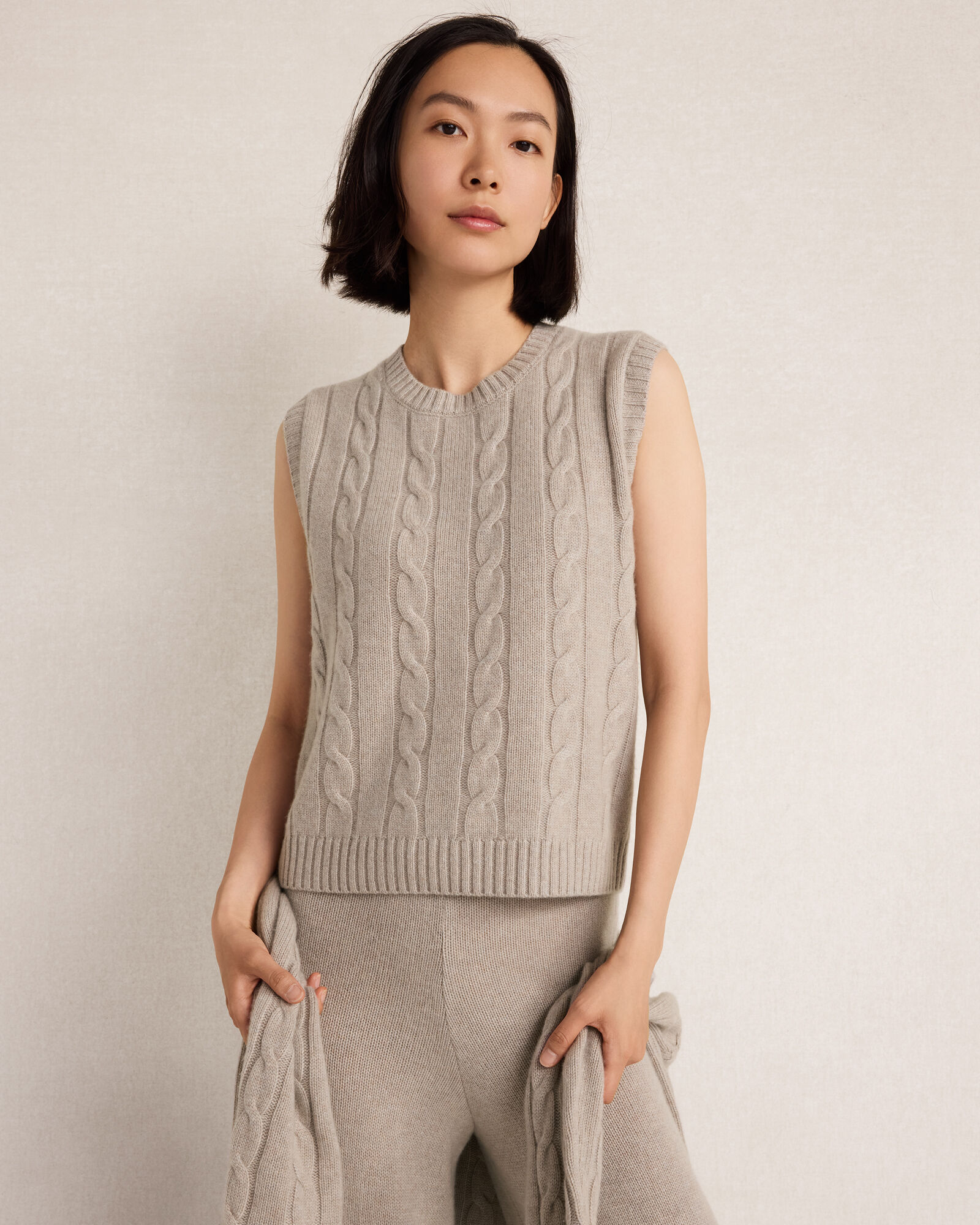 Cashmere Cableknit Tank