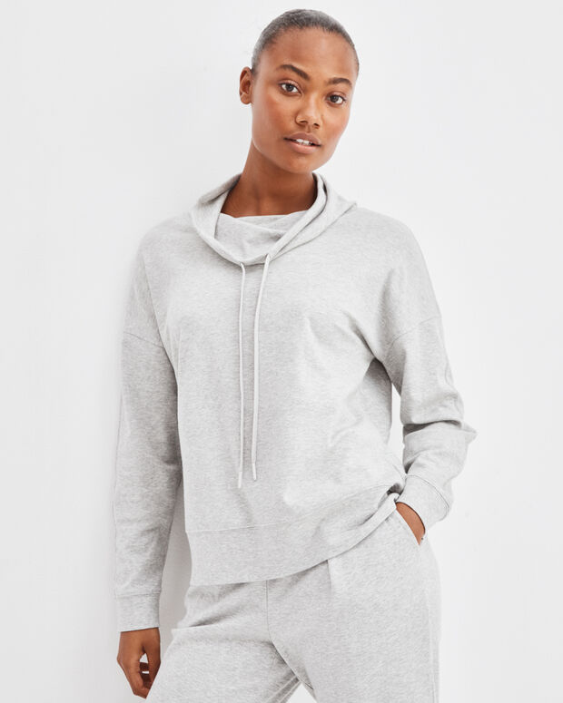 Organic Cotton Interlock Funnel Neck Pullover | Haven Well Within