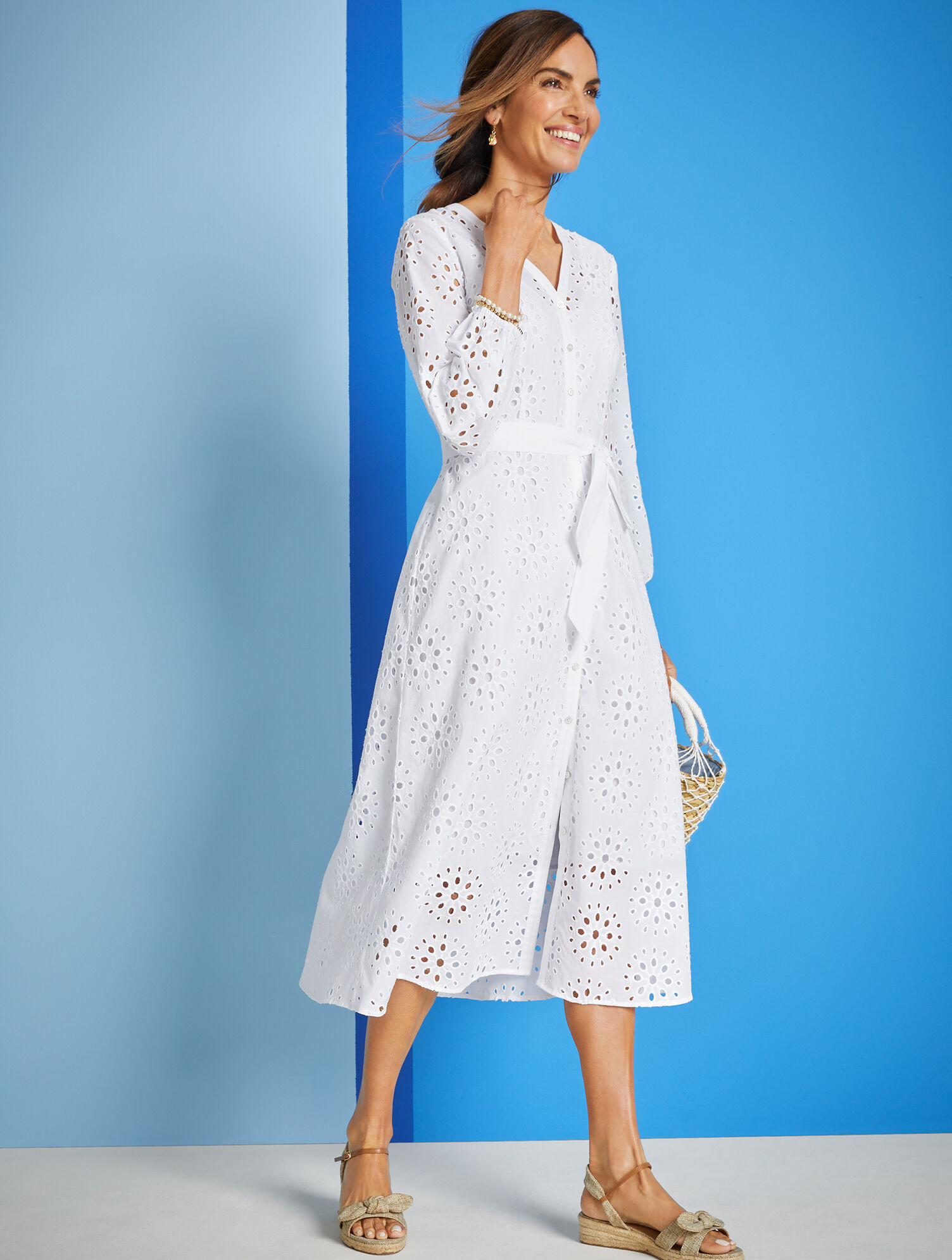 Pamela Bow Linen Espadrille Wedges | Talbots