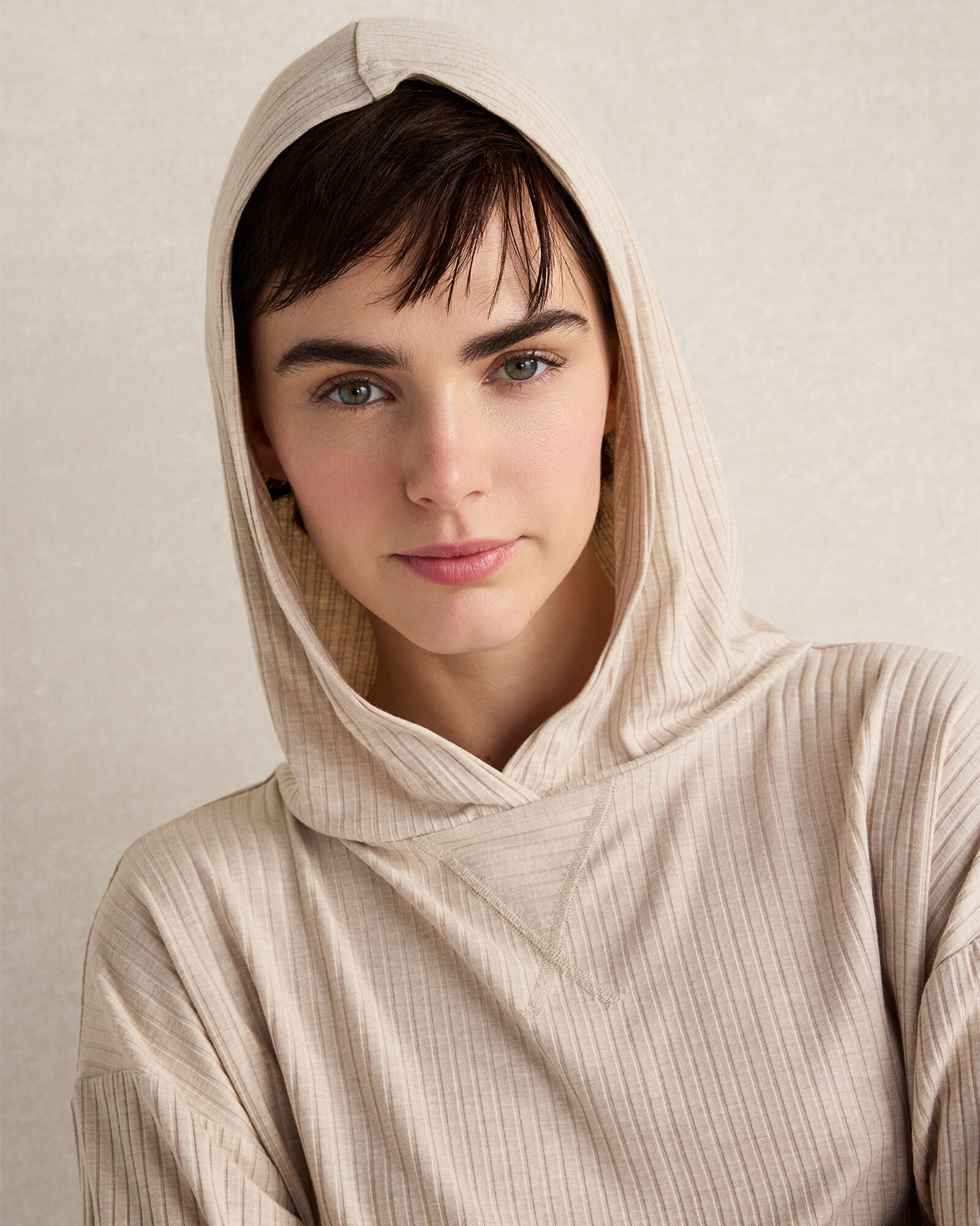 Resti Drapey Rib Knit Hoodie