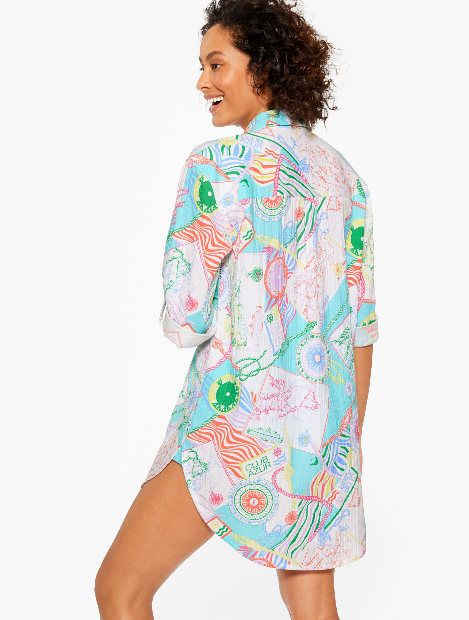 Aqua Club Gauze Shirt Cover-Up - C&ocirc;te d'Azur