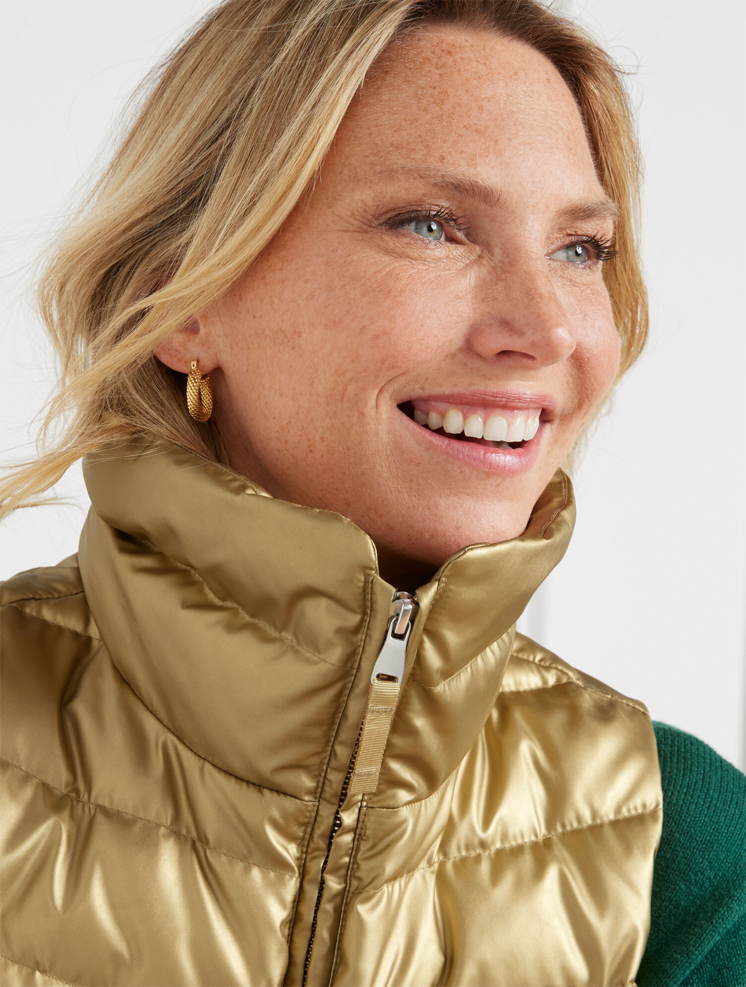 Metallic Puffer Vest