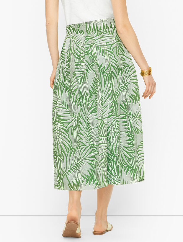 Pleated Full Skirt - Palm Frond | Talbots