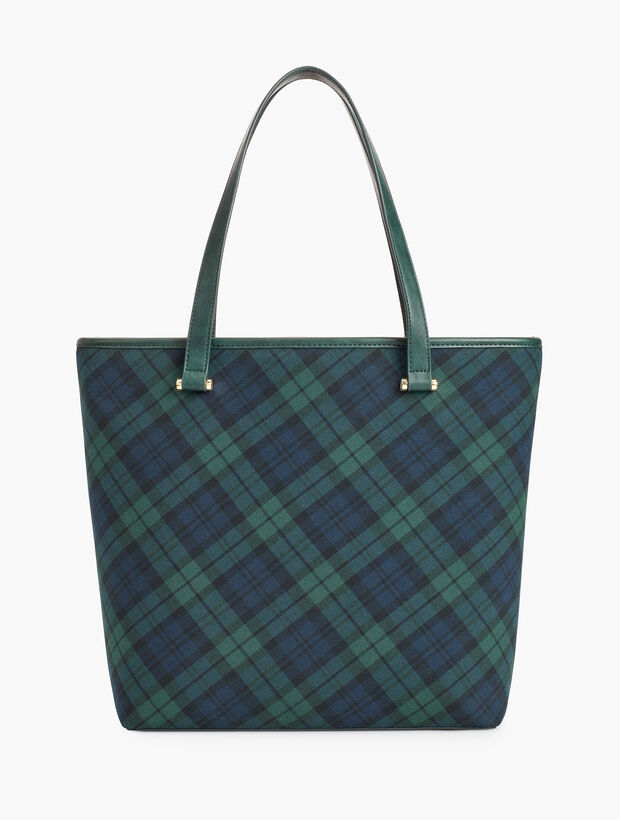 Black Watch Plaid Tote Bag Talbots