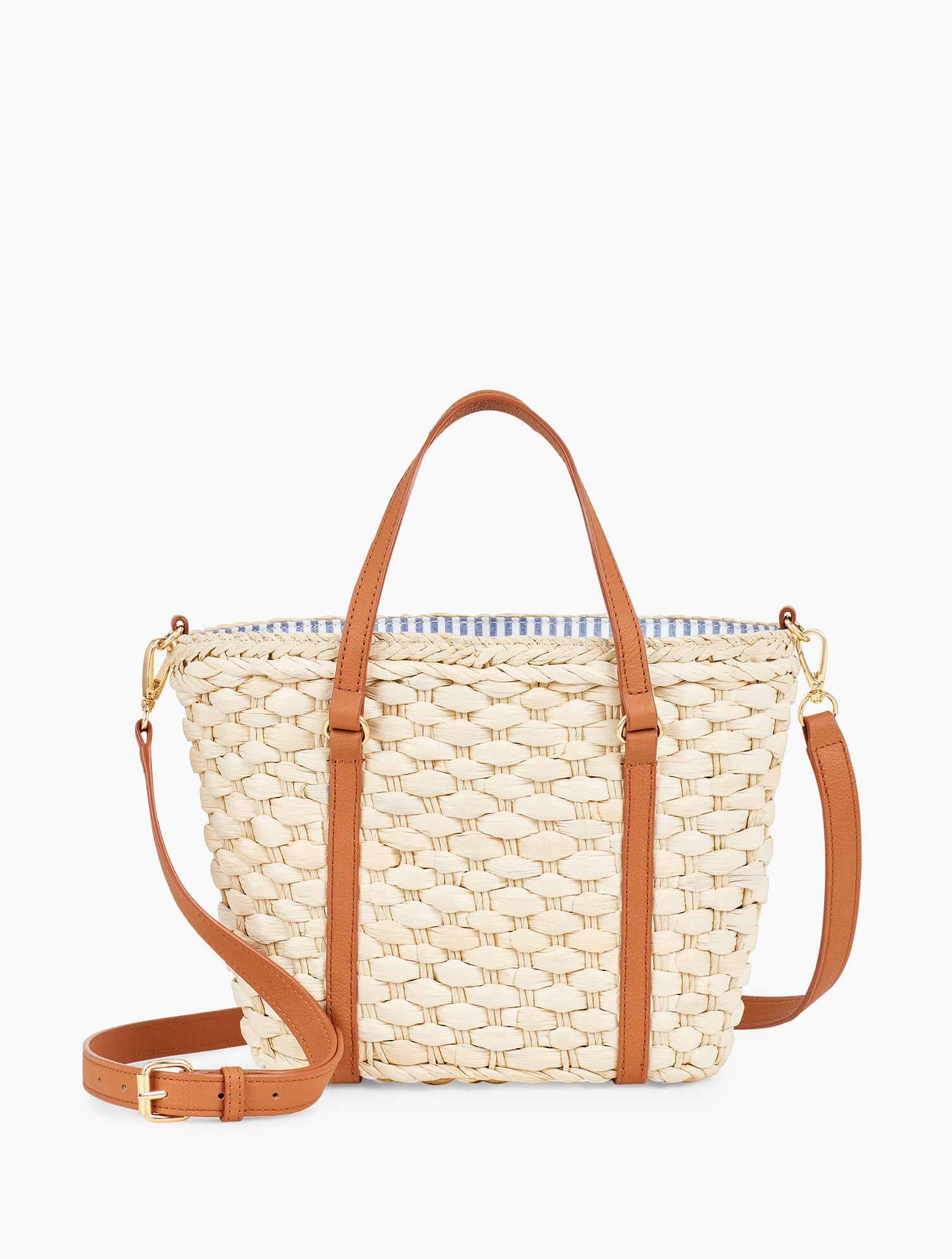 Straw Drawstring Tote