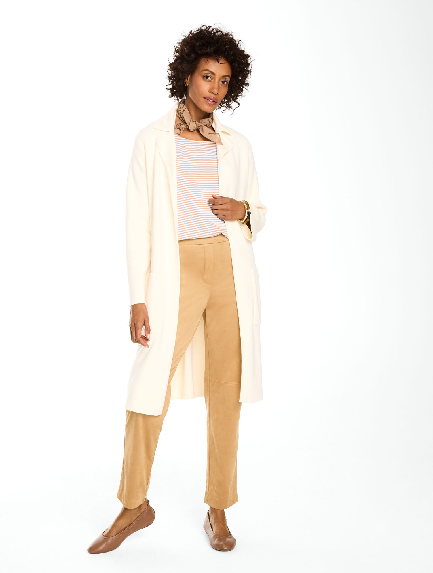 Notch Collar Long Jacket