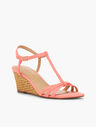 Royce T-Strap Woven Wedges - Suede