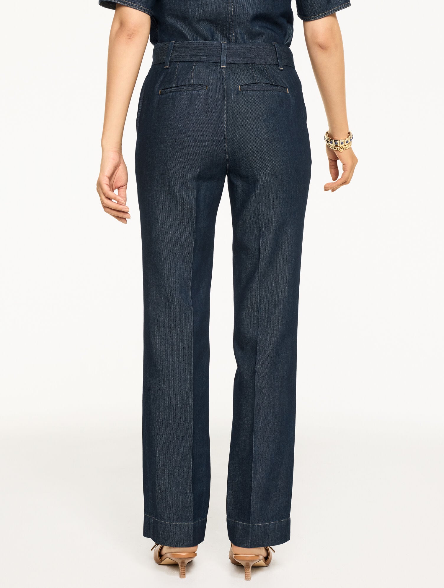 Talbots Southampton Tailored Straight Leg Pants - Refined Denim