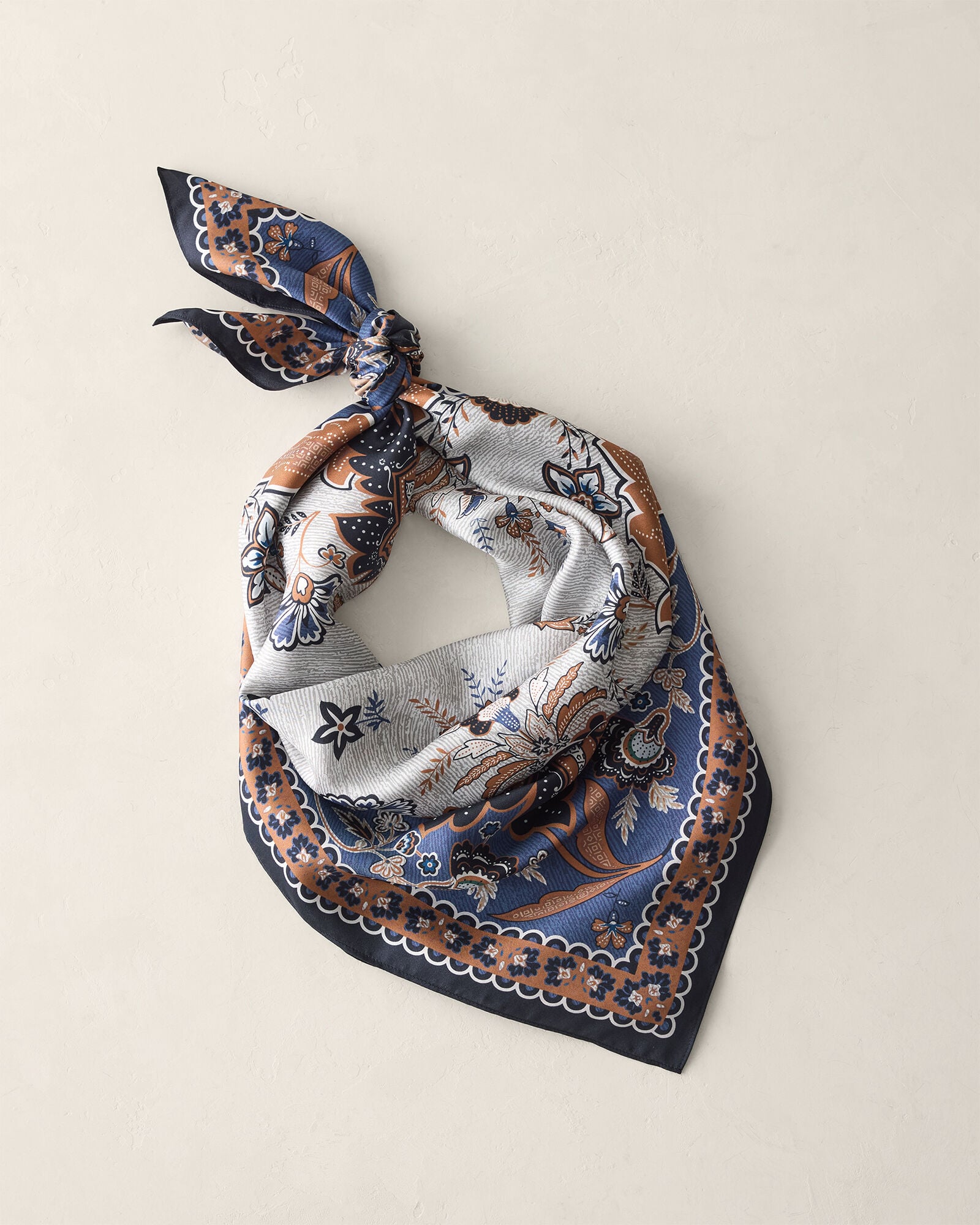 Whispering Vines Printed Silk Scarf