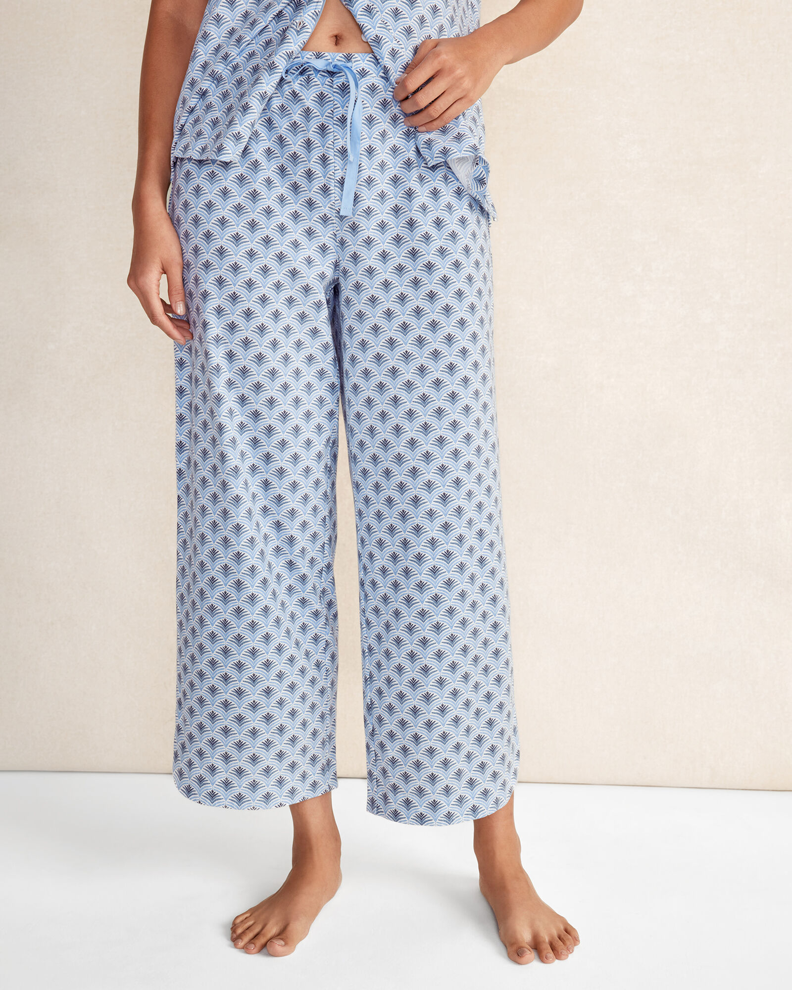Organic Cotton Jersey Fern Scallop Sleep Set