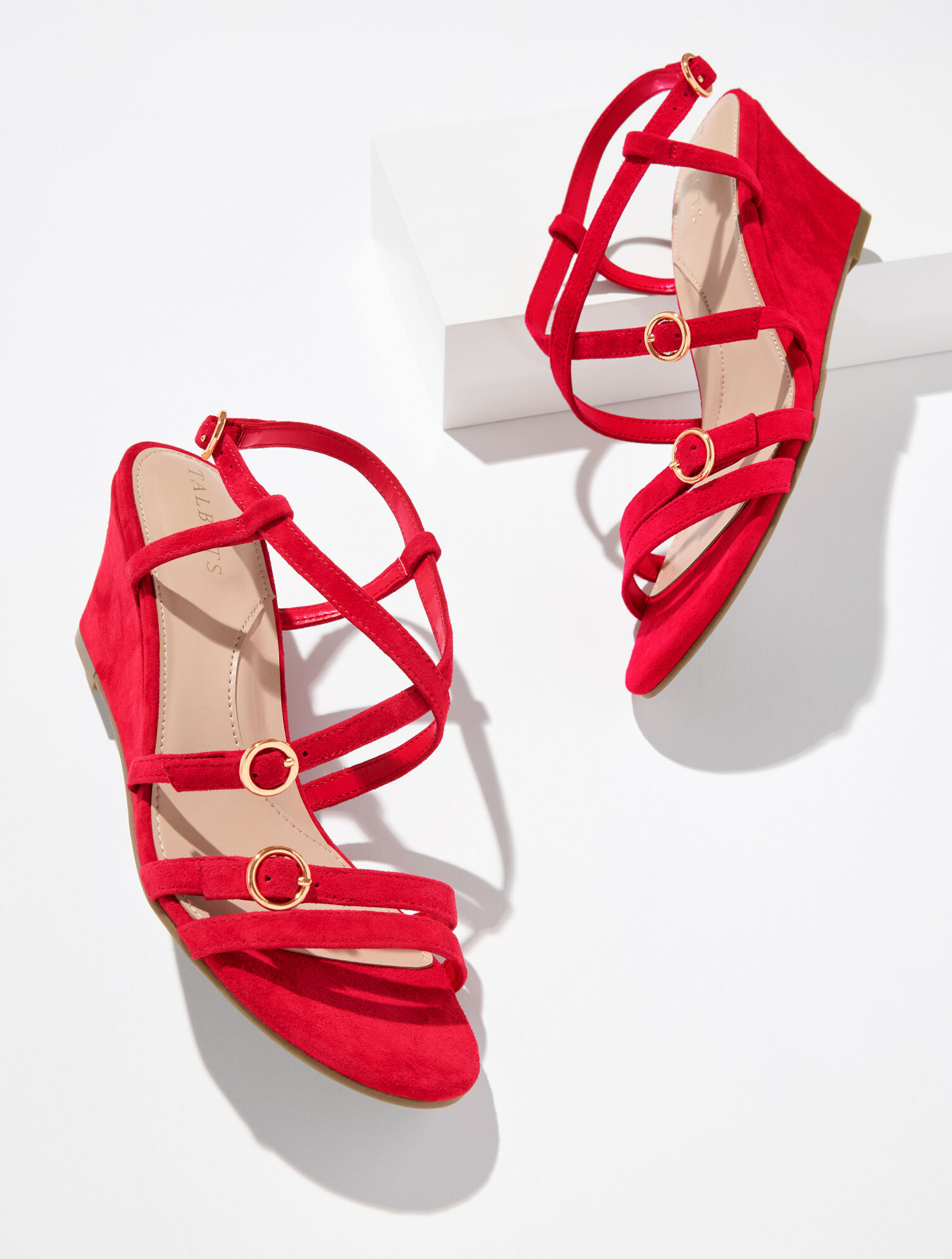 Royce Strappy Wedge Suede Sandals