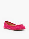 Penelope Quilted Ballet Flats - Studded Kid Suede