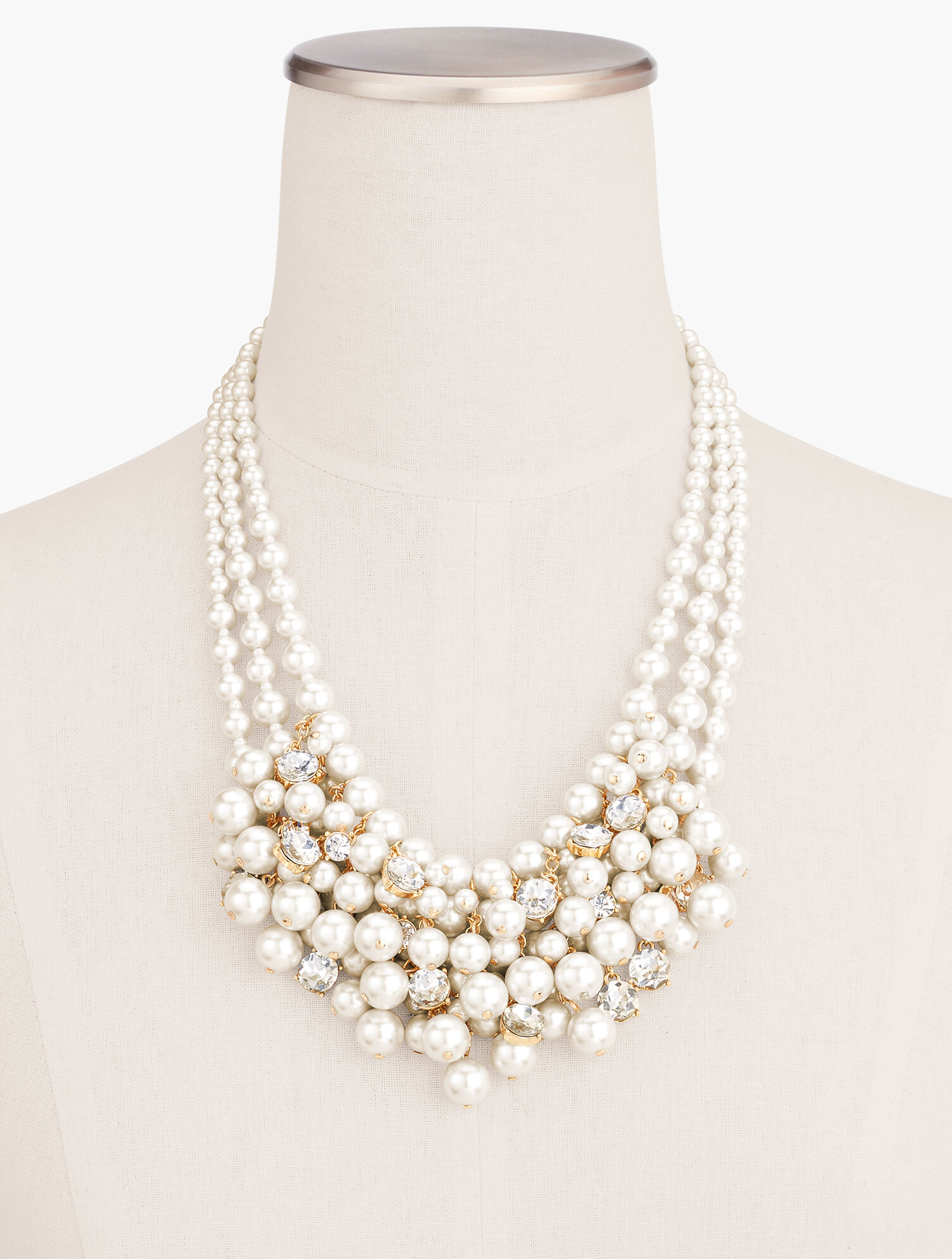 Pearl Cluster Necklace