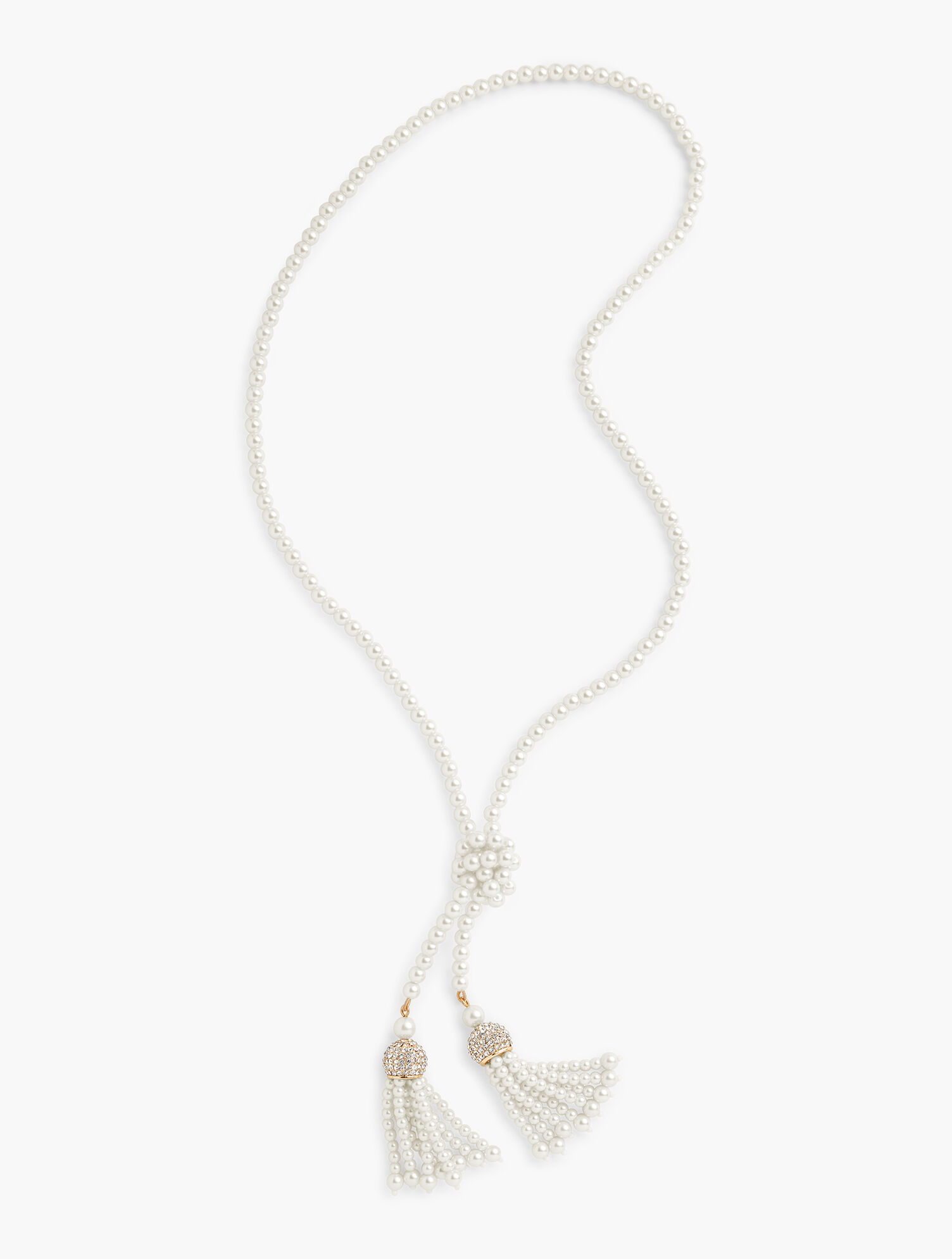 Double Tassel Pearl Necklace