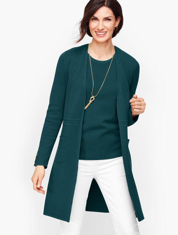 Cotton Modal Open Front Sweater