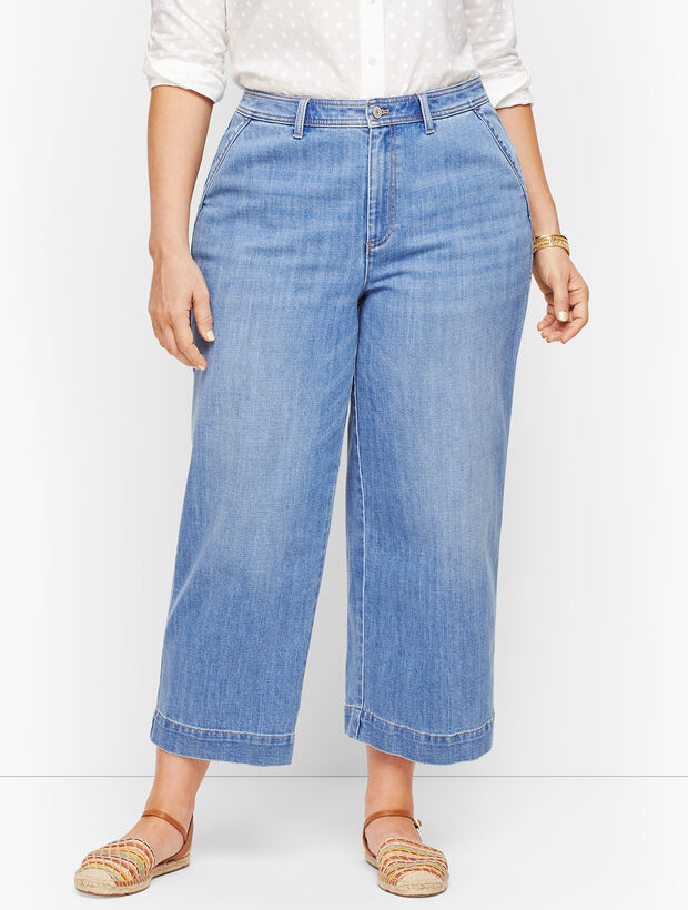 Plus Size Denim Wide Leg Jeans - Curvy Fit - Tilden Wash