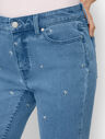 Slim Ankle Jeans - Embroidered Palm Tree