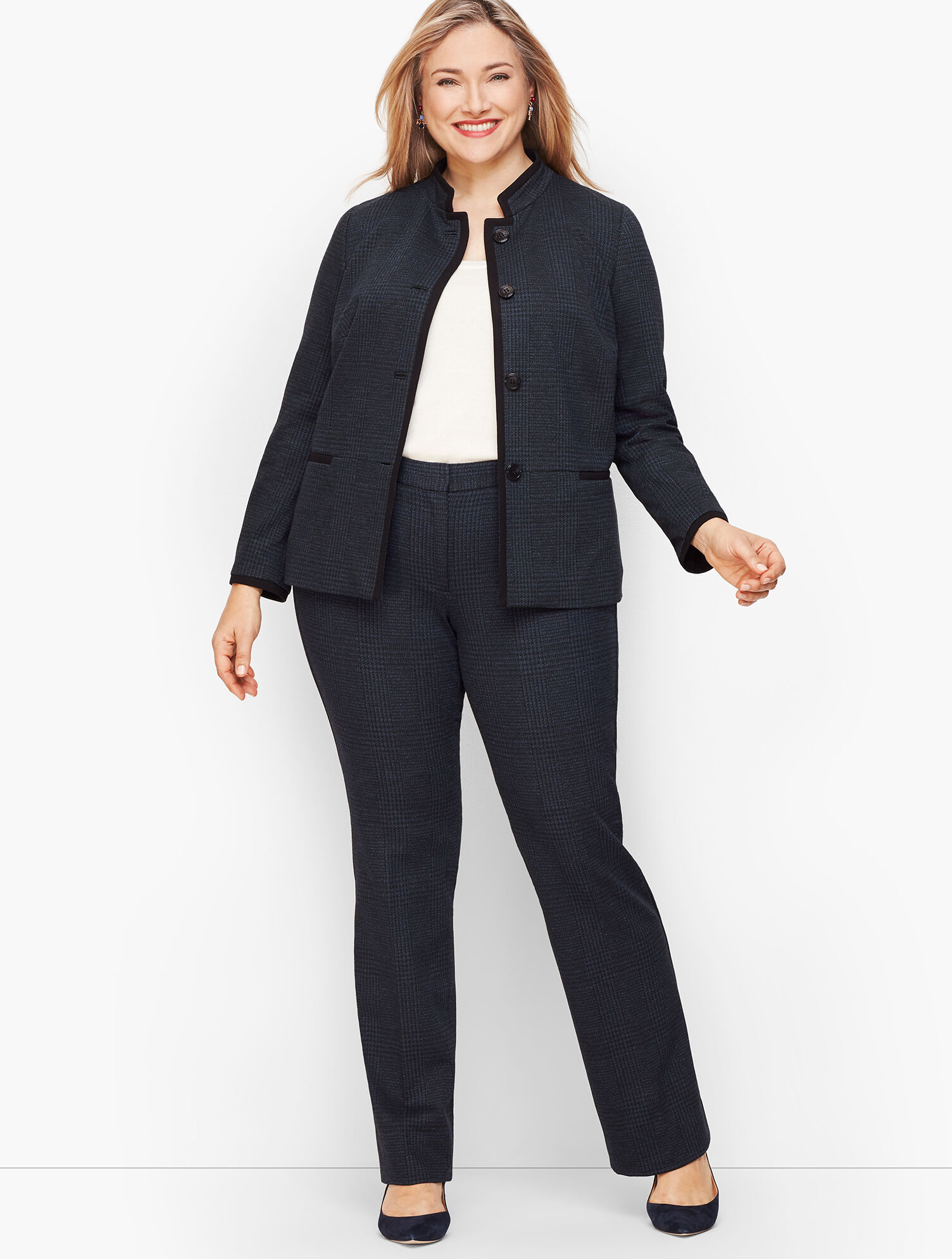 Luxe Knit Plaid Barely Boot Pants