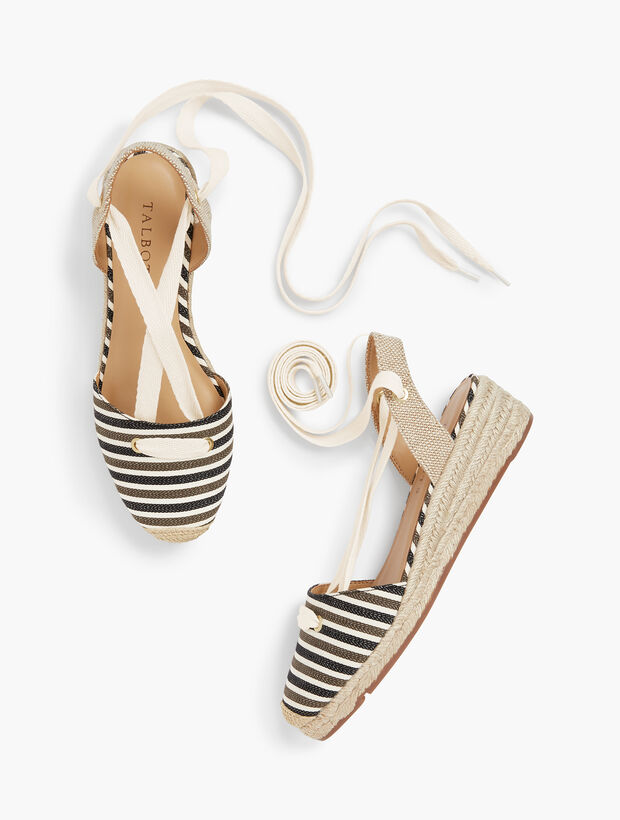 Pamela Ankle-Tie Espadrille Wedges