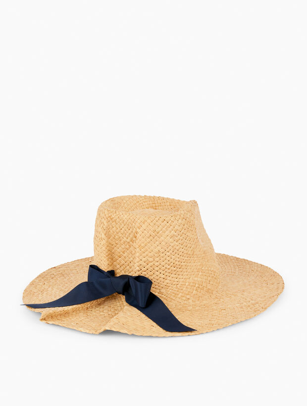 Bow Sun Adjustable Raffia Bow Sun Hat | Talbots