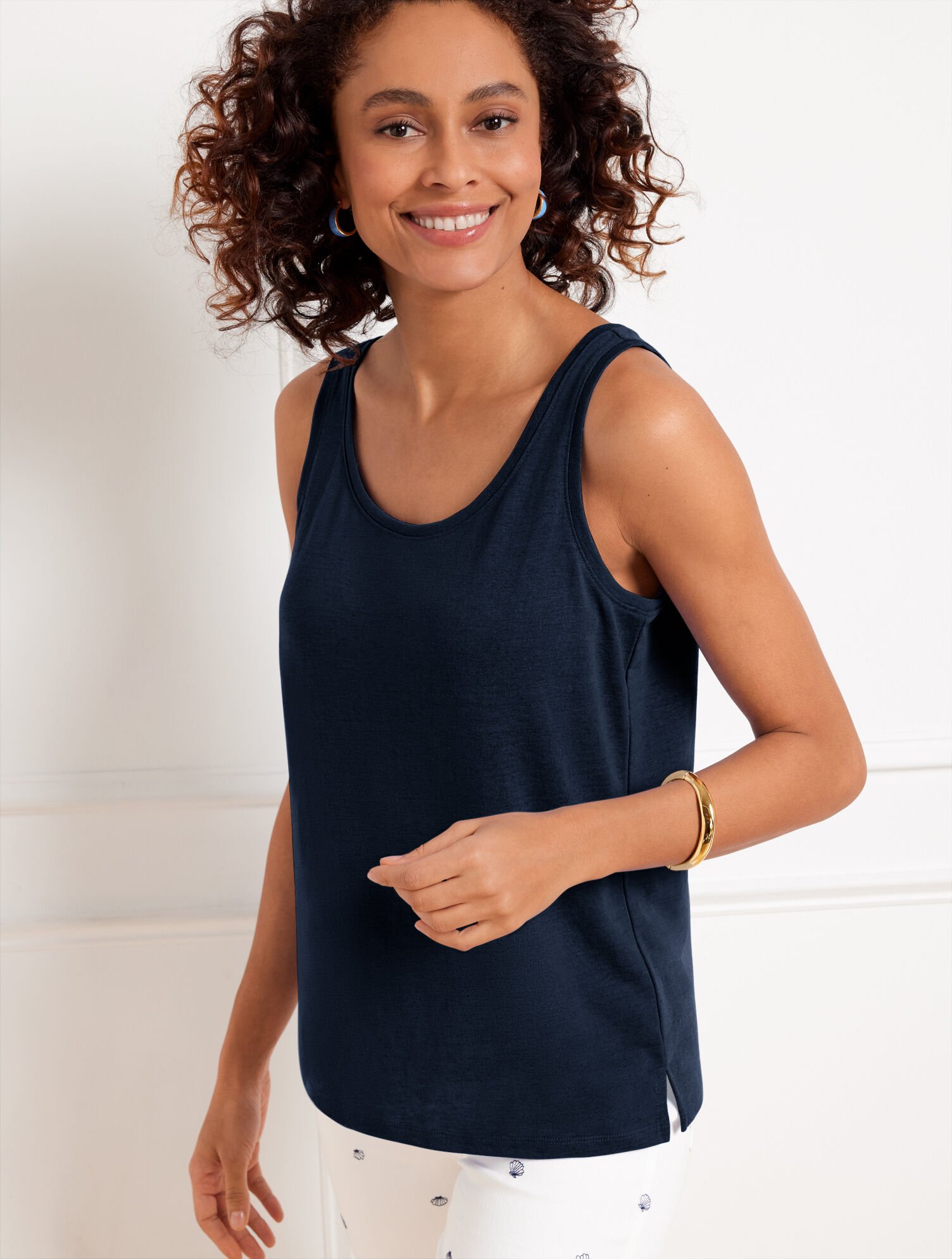 Linen Blend Tank | Talbots