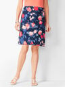 Floral Canvas A-Line Skirt