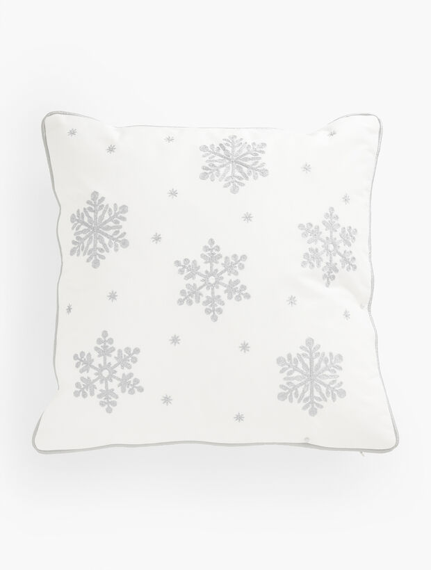Velvet Snowflake Square Pillow Talbots