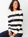 Ribbed-Yoke Sweater - Stripe