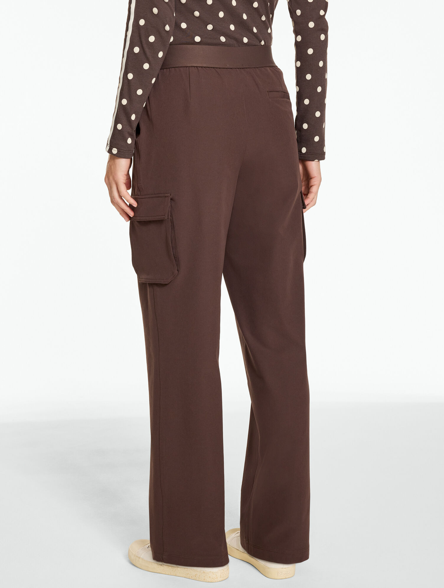 Woven Wide Leg Cargo Pants - thumbnail 3