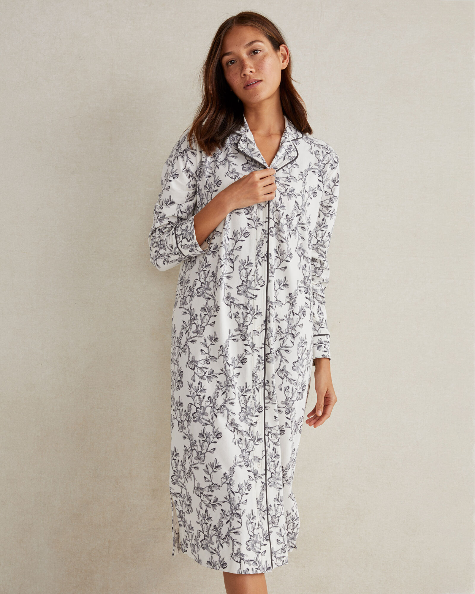 Organic Cotton Jersey Magnolia Sleep Shirt