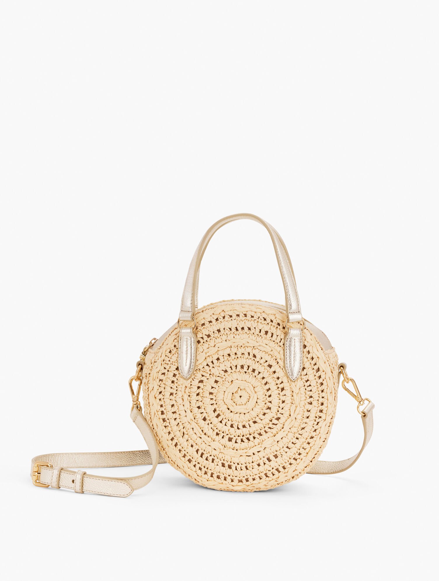 Straw Round Crossbody Bag Talbots