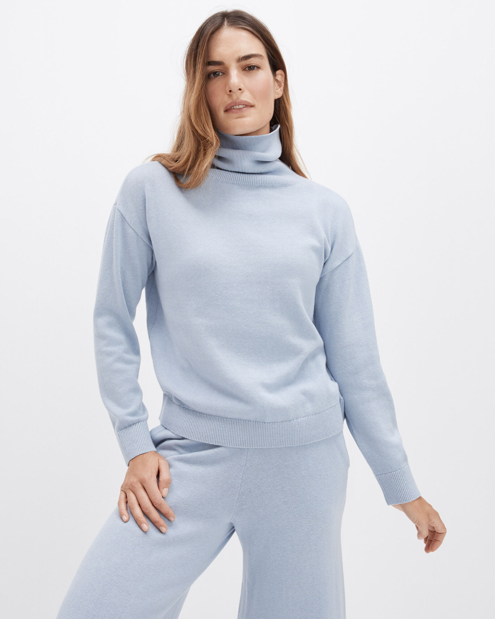 Cotton Cashmere Turtleneck