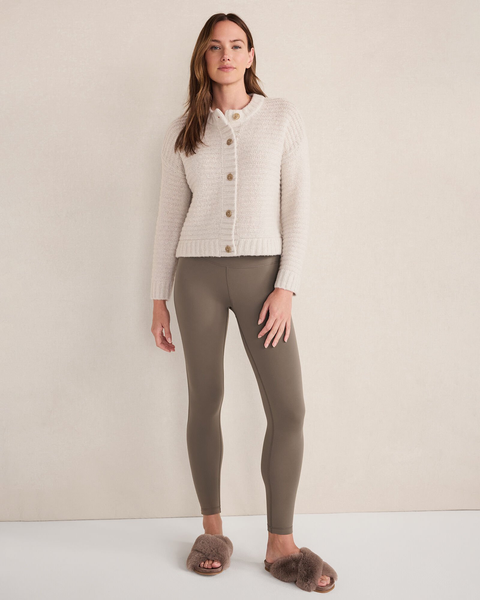 Merino Wool Cashmere Link Stitch Cardigan