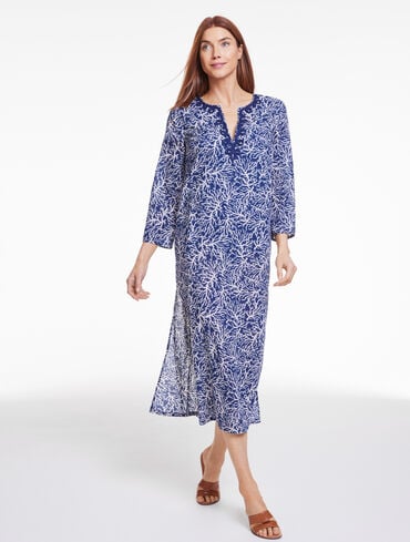 Aqua Club Maxi Caftan Cover-Up