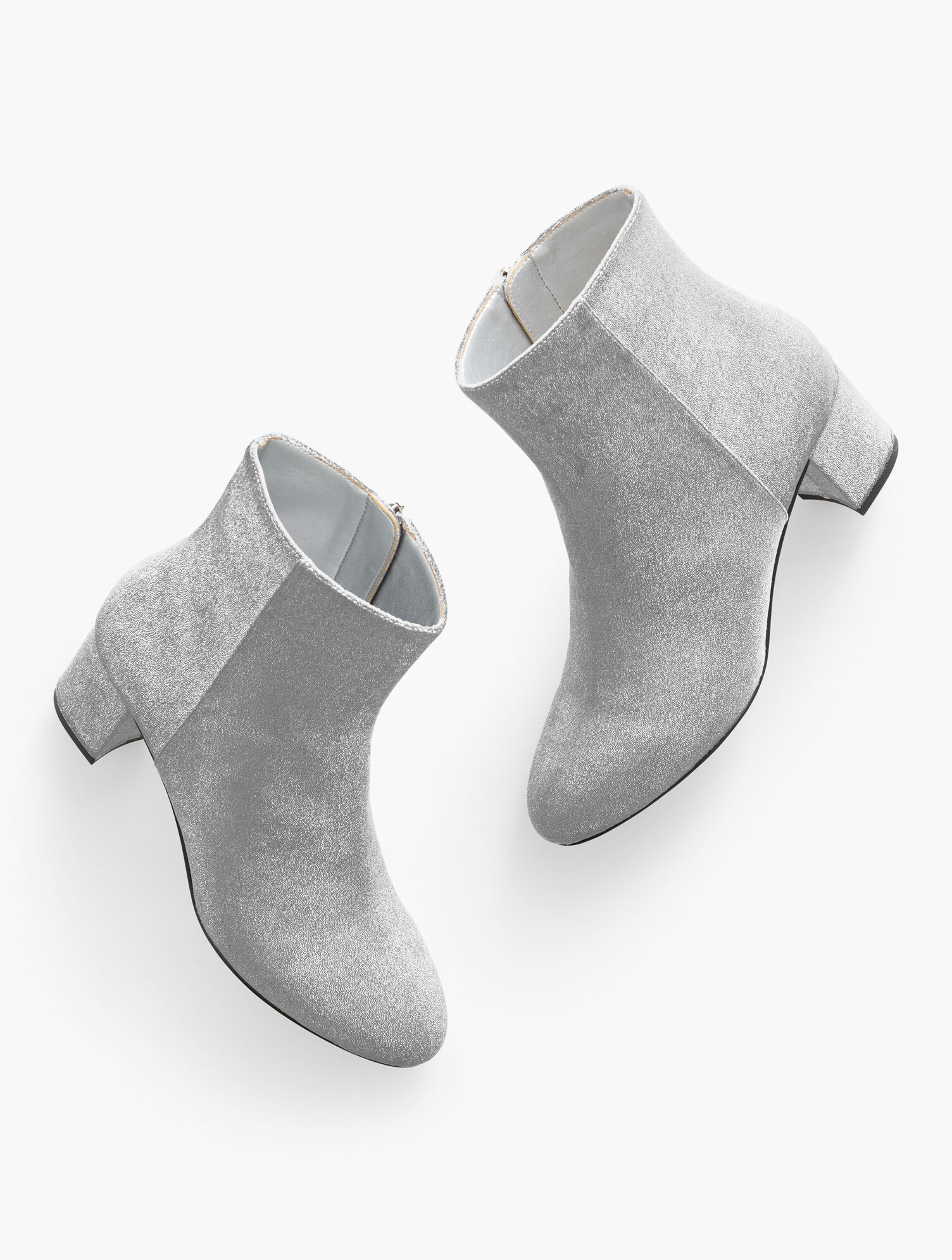 Pardo Velvet Block Heel Booties Talbots