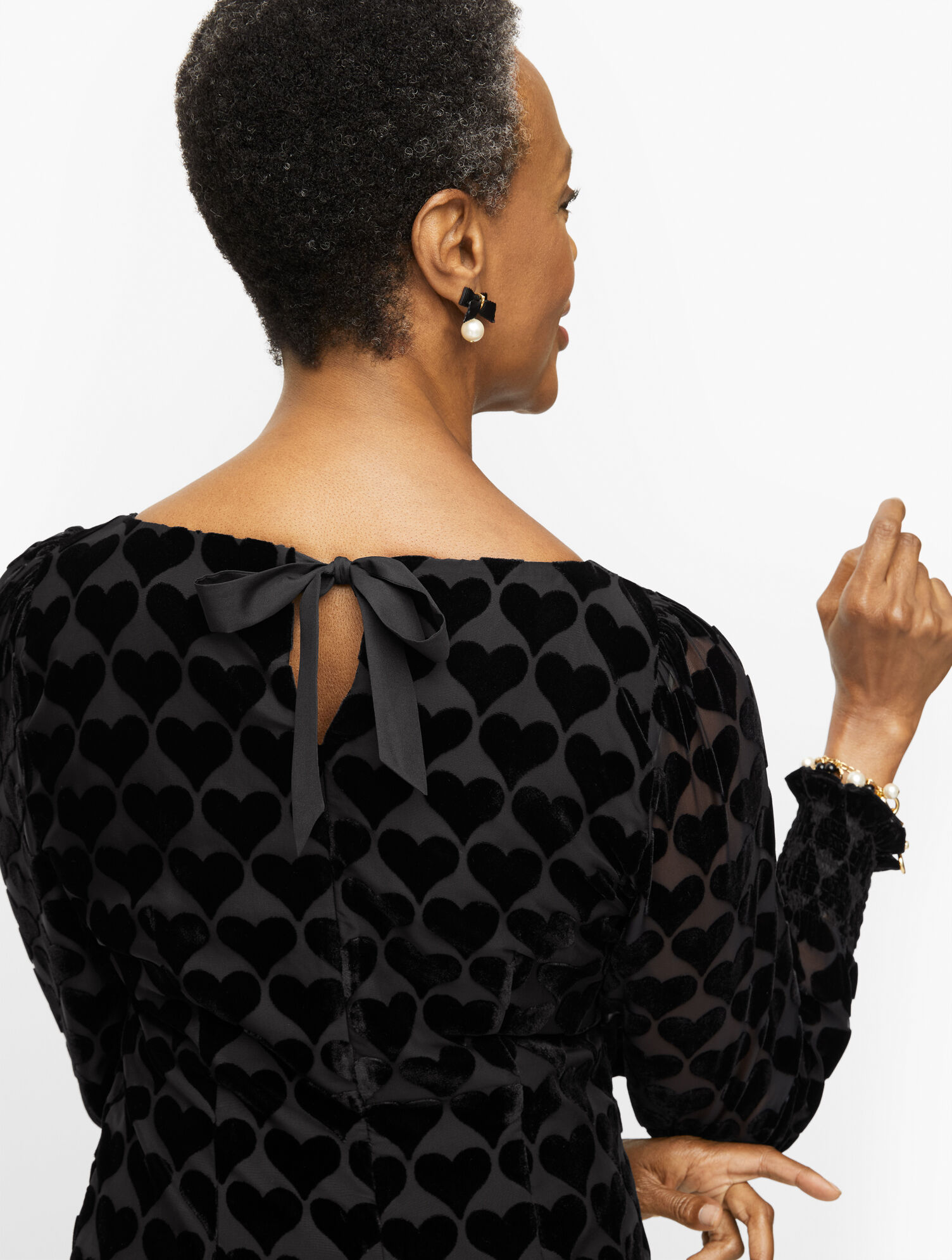Heart Velvet A-Line Dress | Talbots