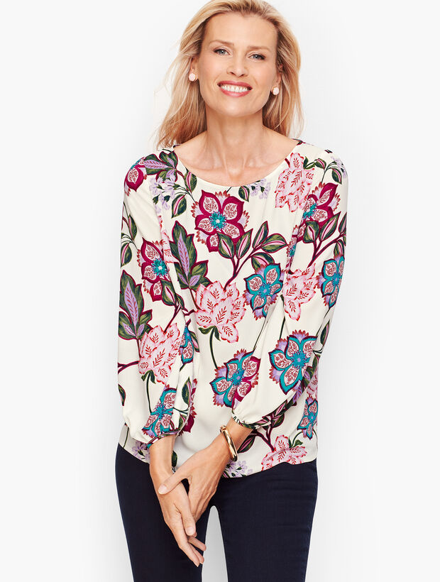 Poet Sleeve Top - Floral
