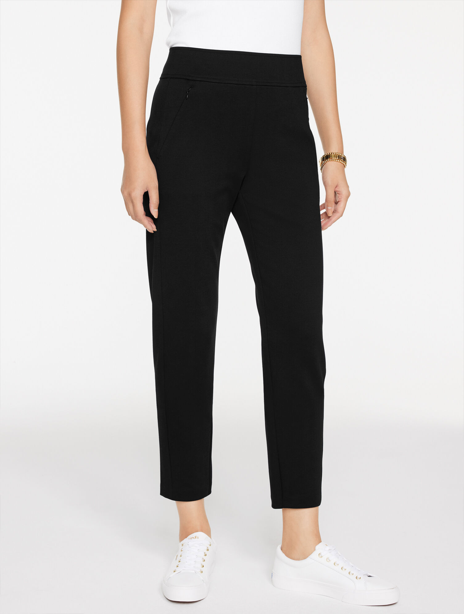 Tapered Leg Passport Ponte Pants - image 1