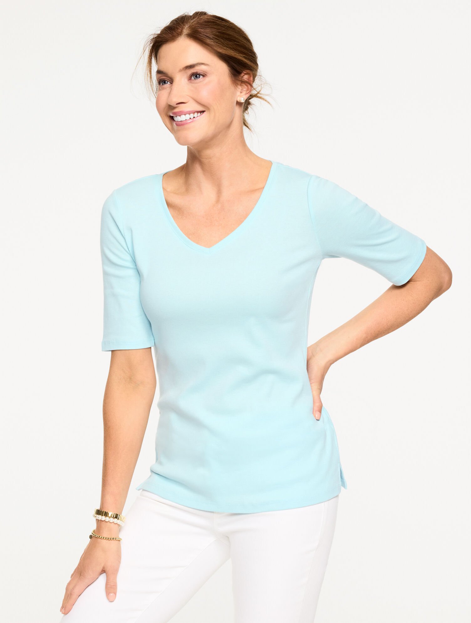 Pima V-Neck Tee - image 5