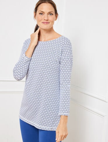 Cross Back Tunic - Outlined Scallop
