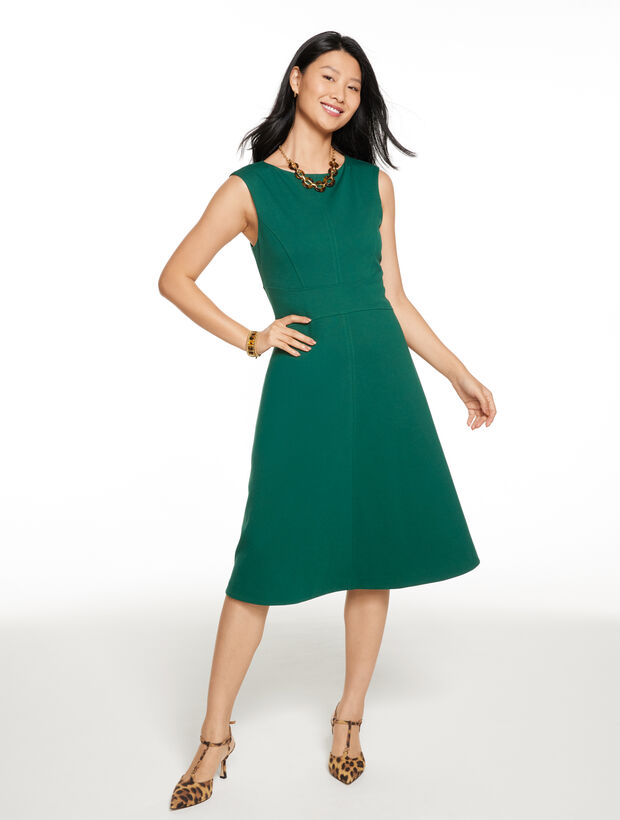 Luxe Ponte Fit &amp; Flare Dress