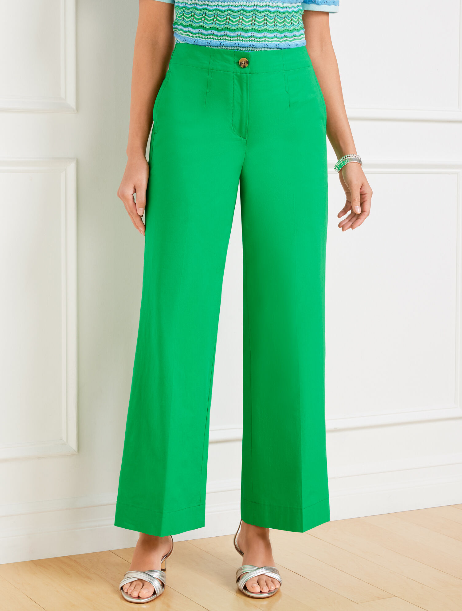 Wide Ankle Fresh Poplin Pants - image 1